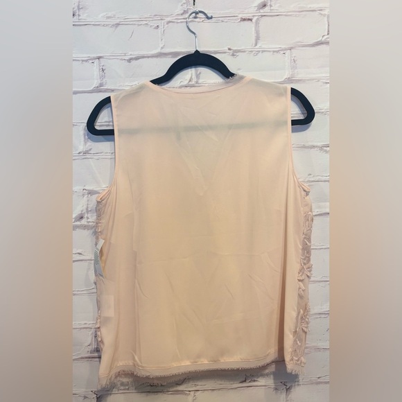 Tahari Women’s Embroidered Mesh Blouse – Blush Pink, Size Small (NWT) - Picture 2 of 6